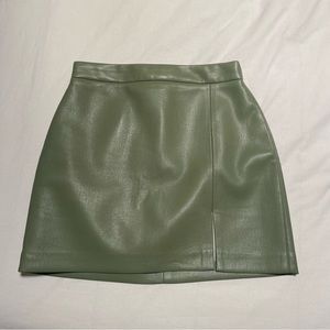 Wilfred Patio mini skirt - green leather